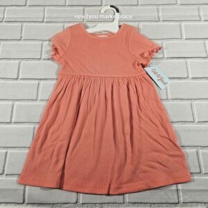 Cat & Jack Sleeve Dress Toddler Girls Size 2T Salmon Color New With Tags